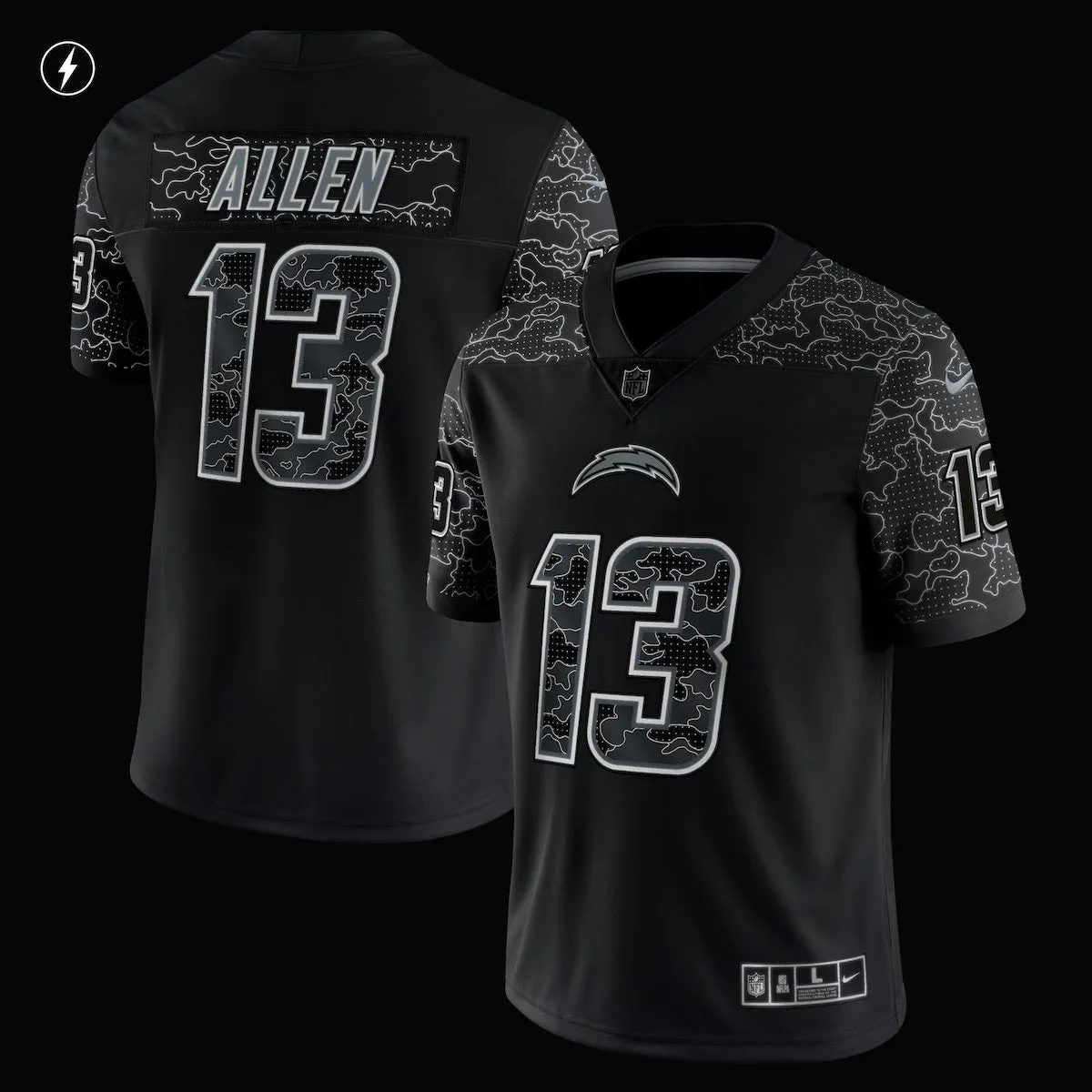 Men's Keenan Allen Nike Chargers RFLCTV Limited Jersey - Black