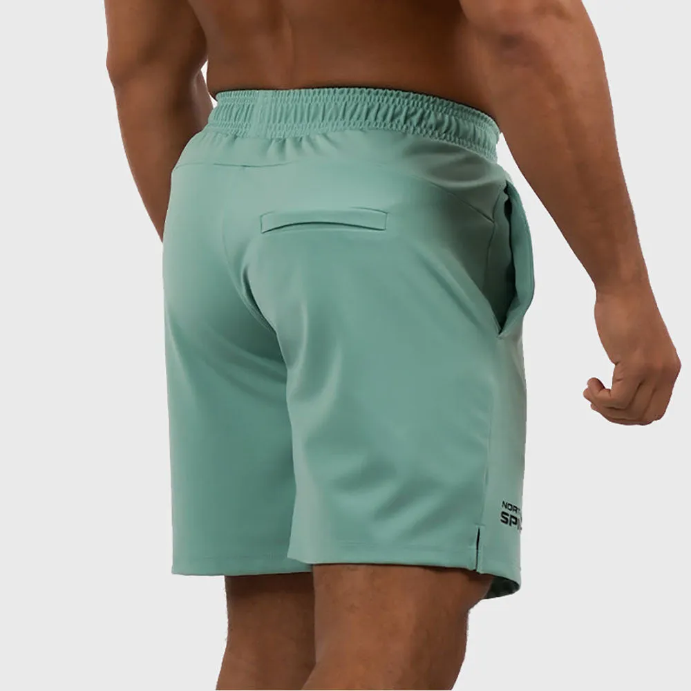 NORTHERN SPIRIT - HUNTER MEN STRETCH REGULAR SPORT SHORT 8" - SHALE GREEN