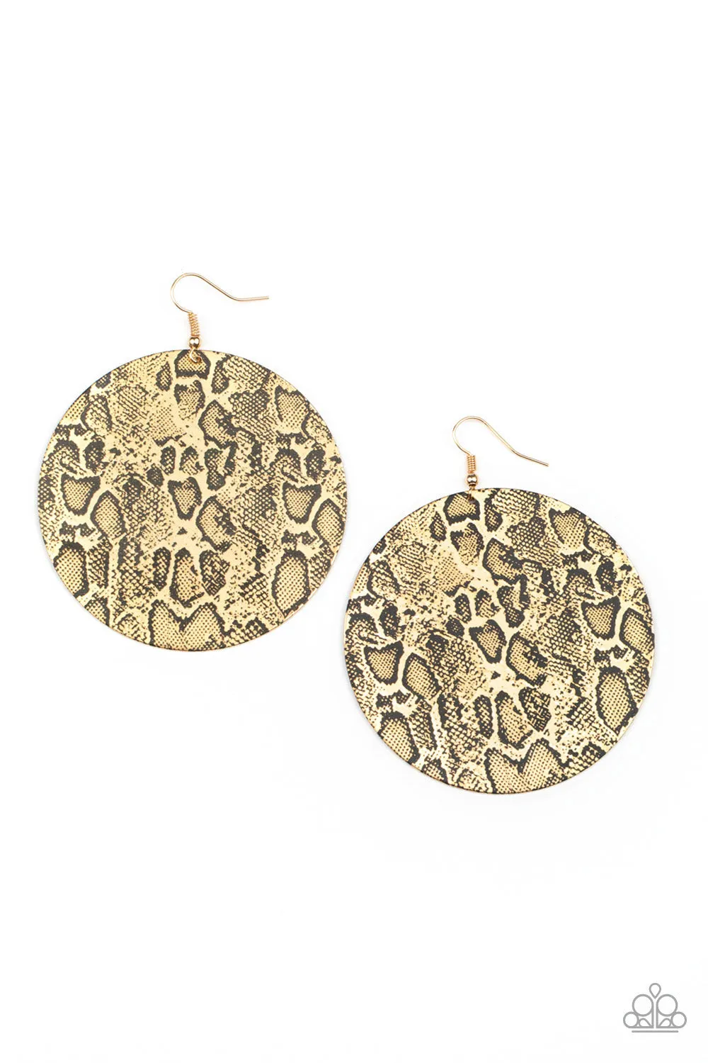 Paparazzi Animal Planet - Gold Earrings