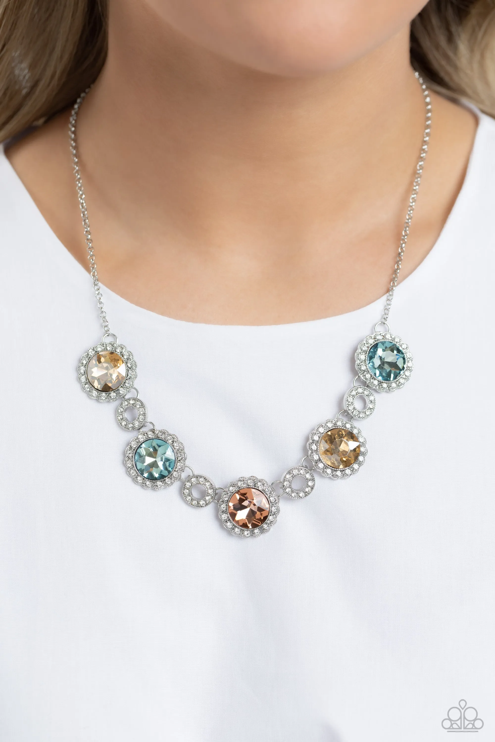 Paparazzi Gorgeous Gems Multi Necklace & Earring Set