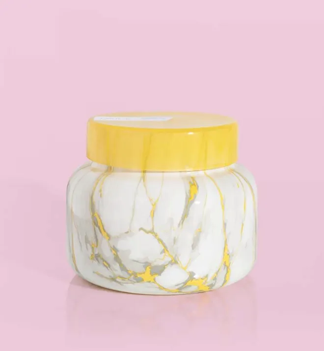 Pineapple Flower Marble Jar Candle