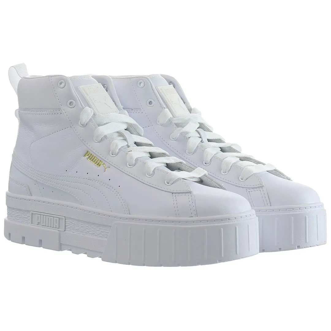 Puma Mayze Mid White Womens Trainers