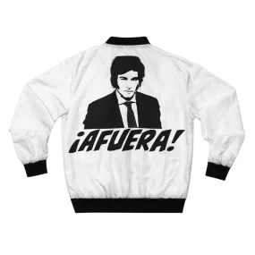 "Viva La Libertad Carajo" Javier Milei White Bomber Tribute Jacket