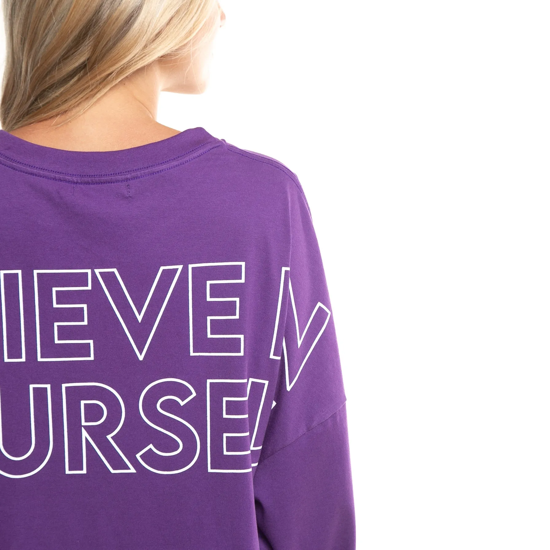 Remera Ml Rusty Believe Script Oversize Ls Tee Ld Grape