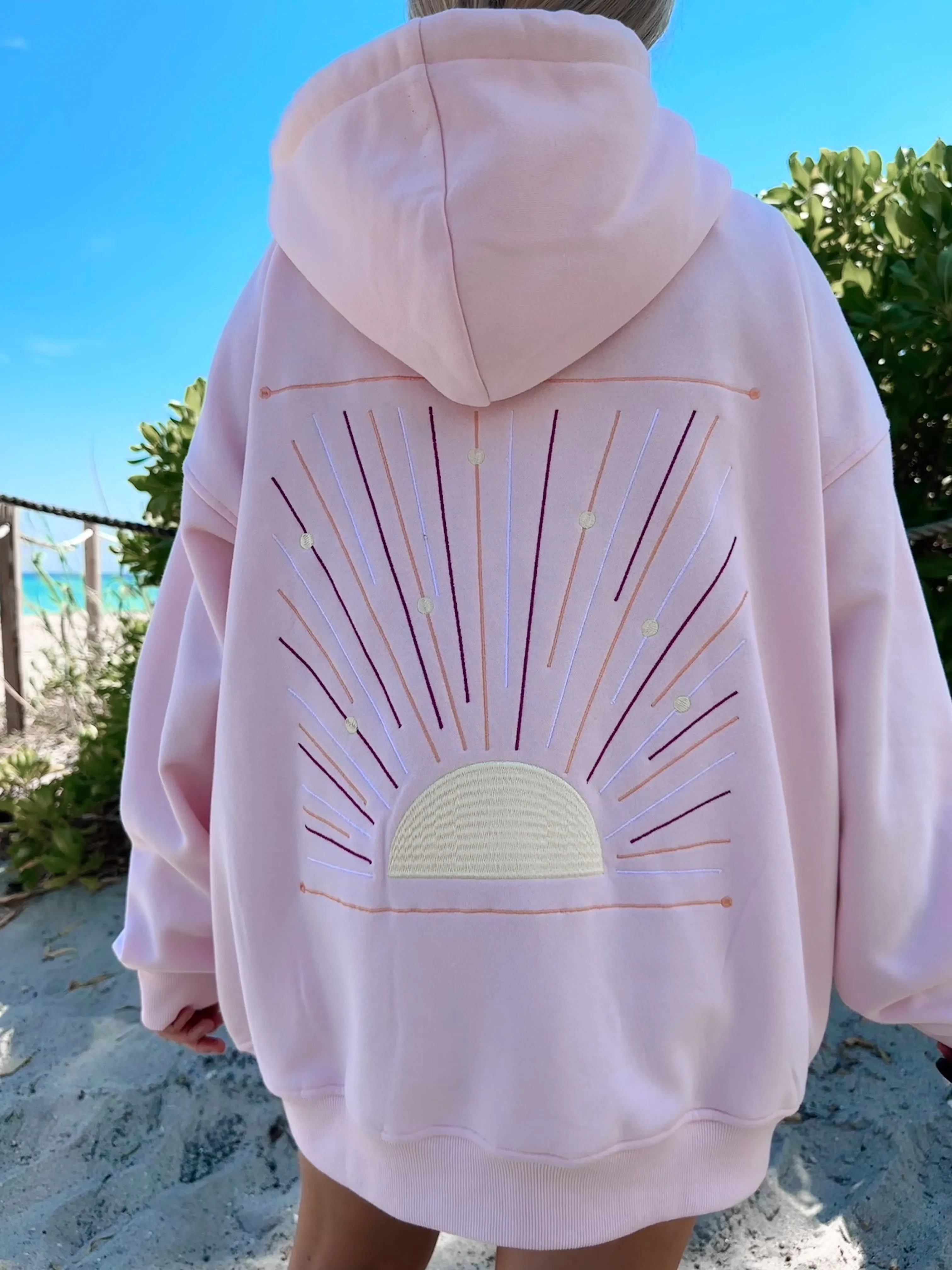 Sunset Rays Zip-Up Hoodie