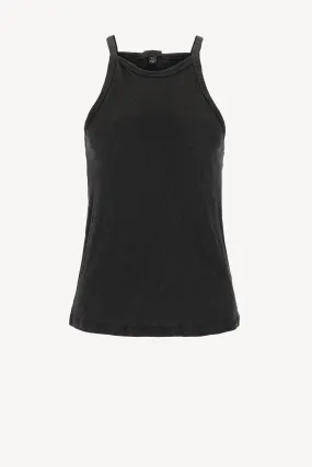 Tank Top Slub in Schwarz