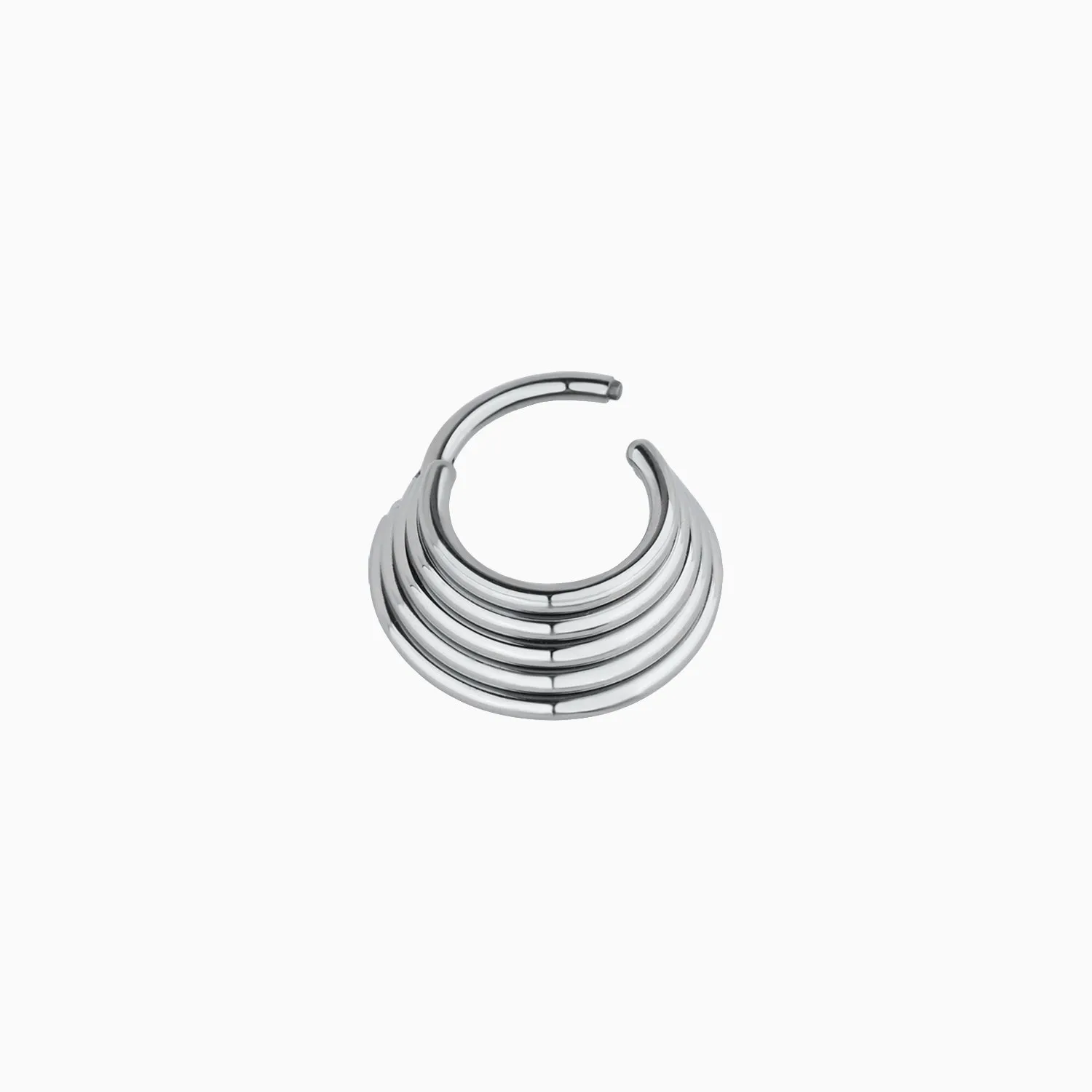 Titanium Five Circles Clicker Hoop