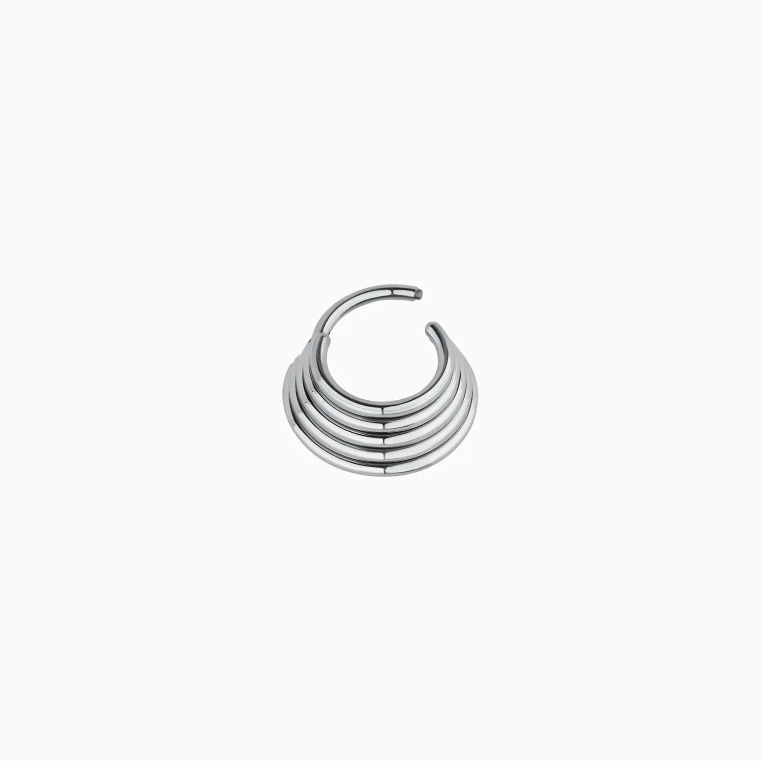 Titanium Five Circles Clicker Hoop