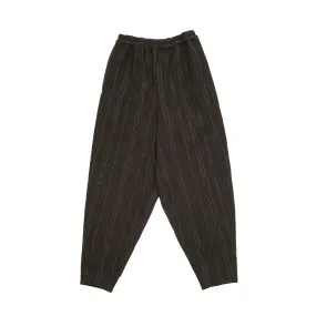 Toogood Acrobat Crumpled Stripe Trouser in Walnut