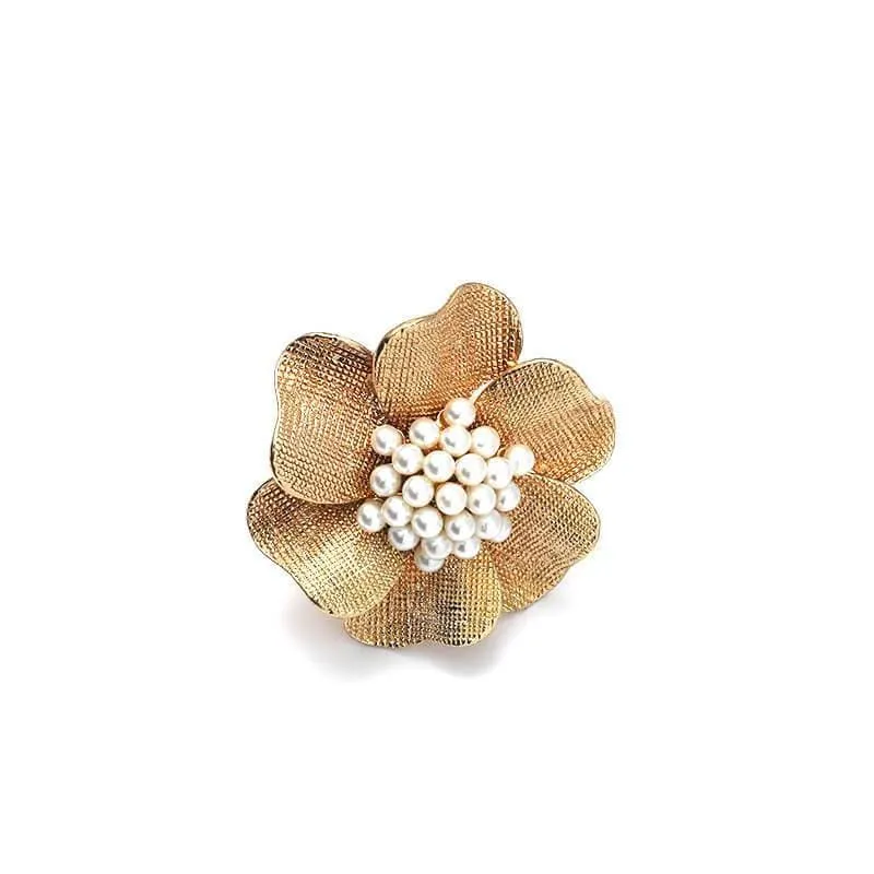 Vintage Flower Shape Beads Rings