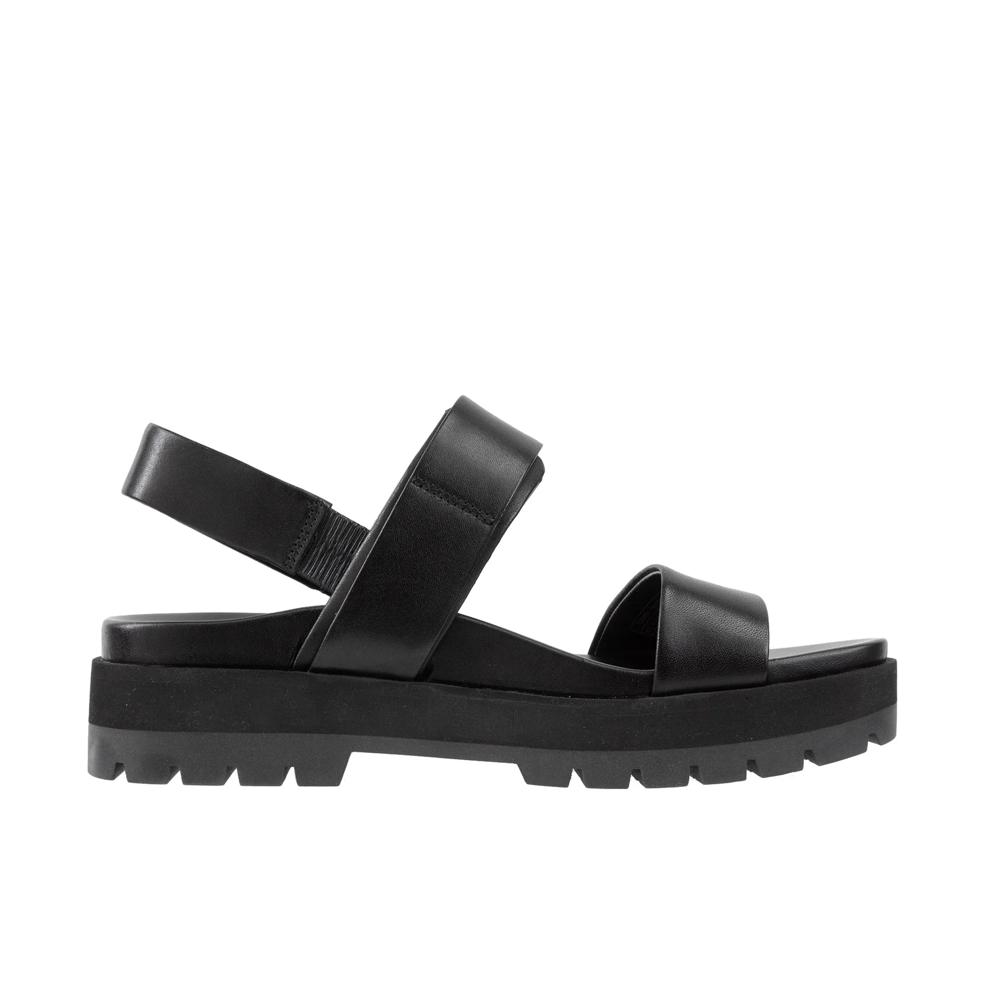 Vionic Womens Torrance Platform Lug Sandal Black