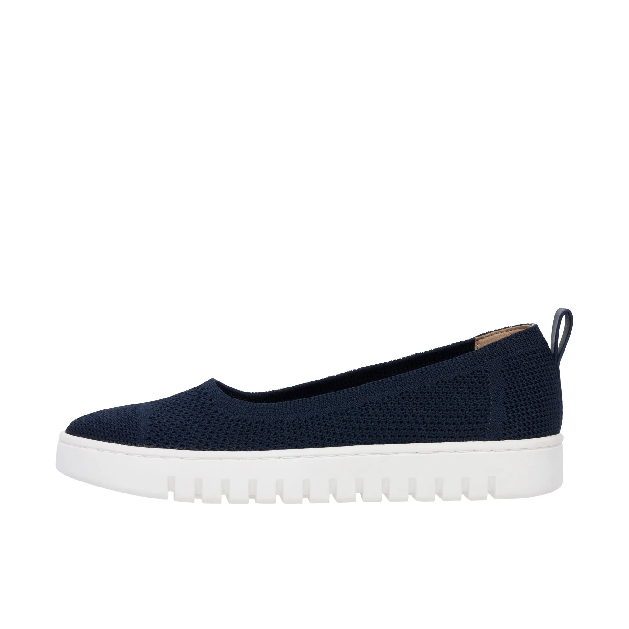 Vionic Womens Uptown Knit Skimmer Flat Navy