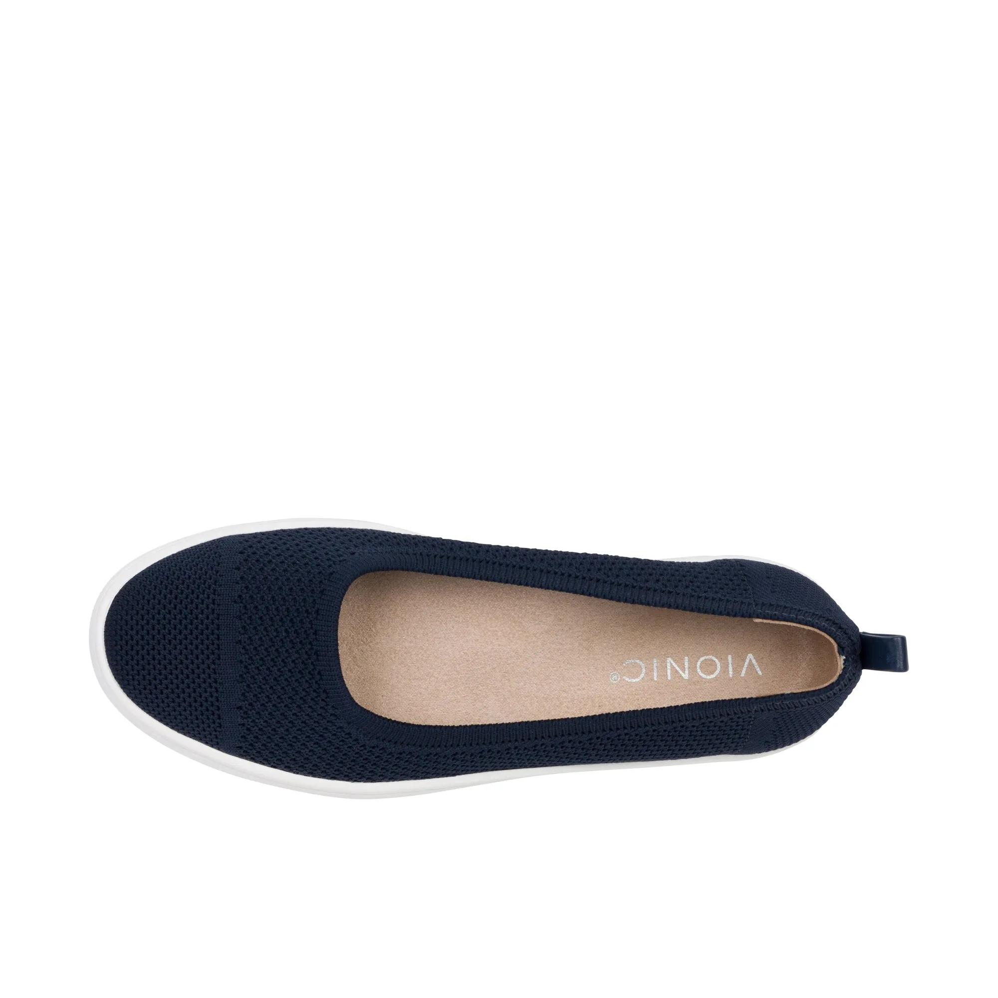 Vionic Womens Uptown Knit Skimmer Flat Navy