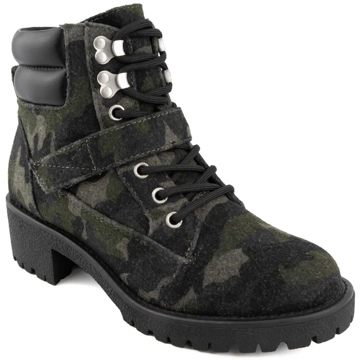 Womens Causal Camo Ankle Boots