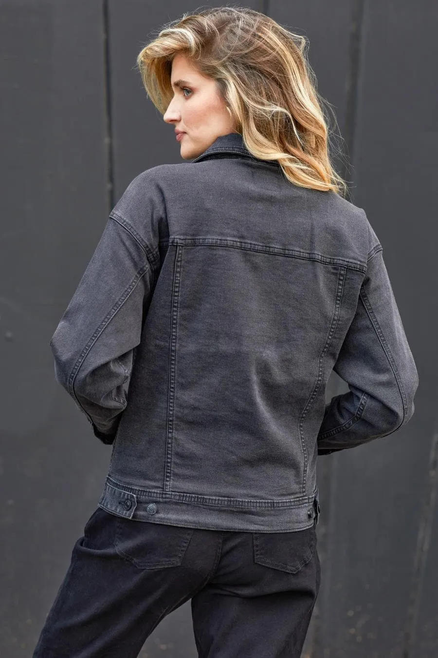 Women's Drop Shoulder Boyfriend Denim Jacket