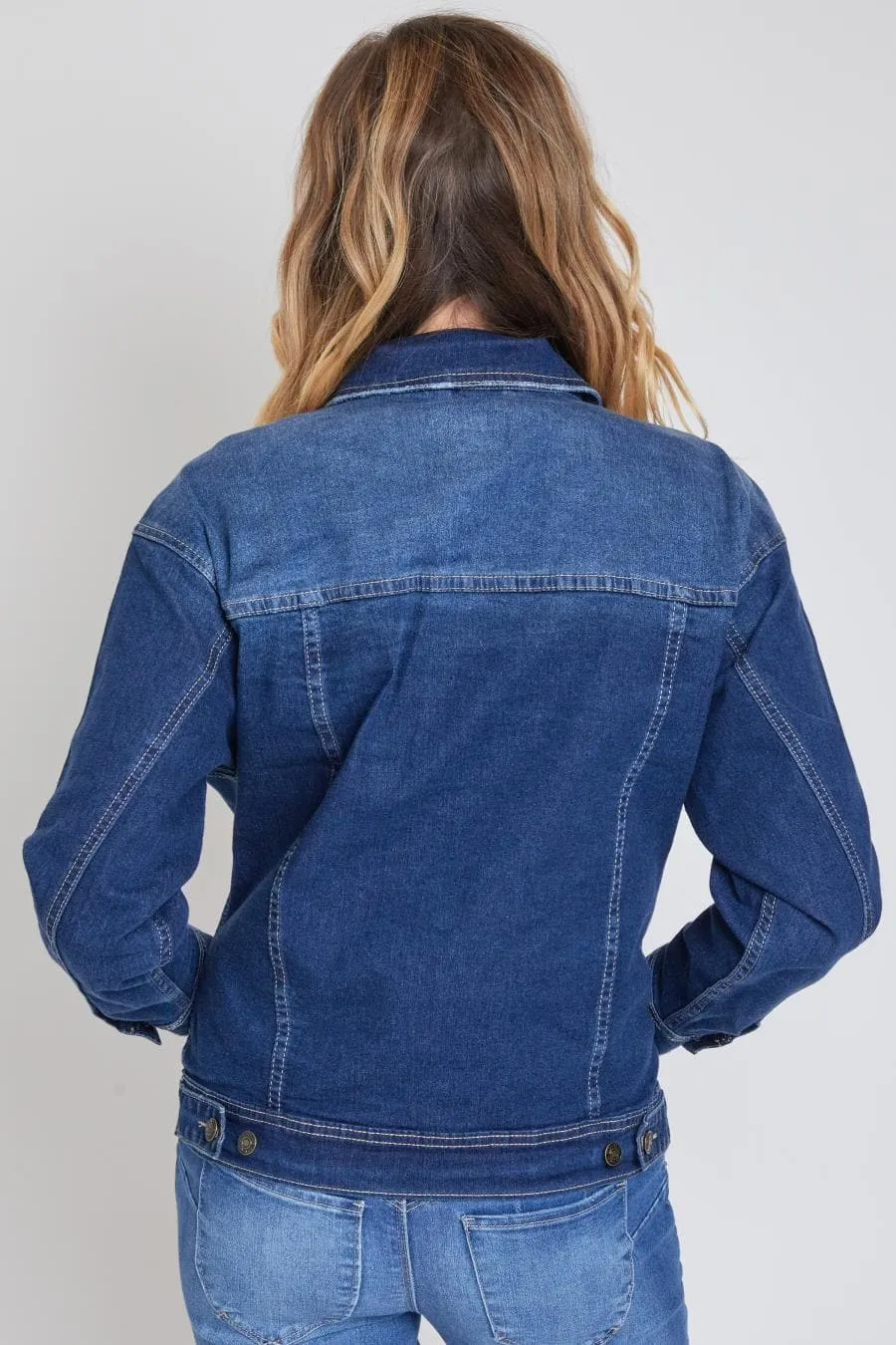 Women's Drop Shoulder Boyfriend Denim Jacket