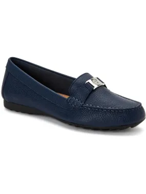 Womens Leather Flat Loafers