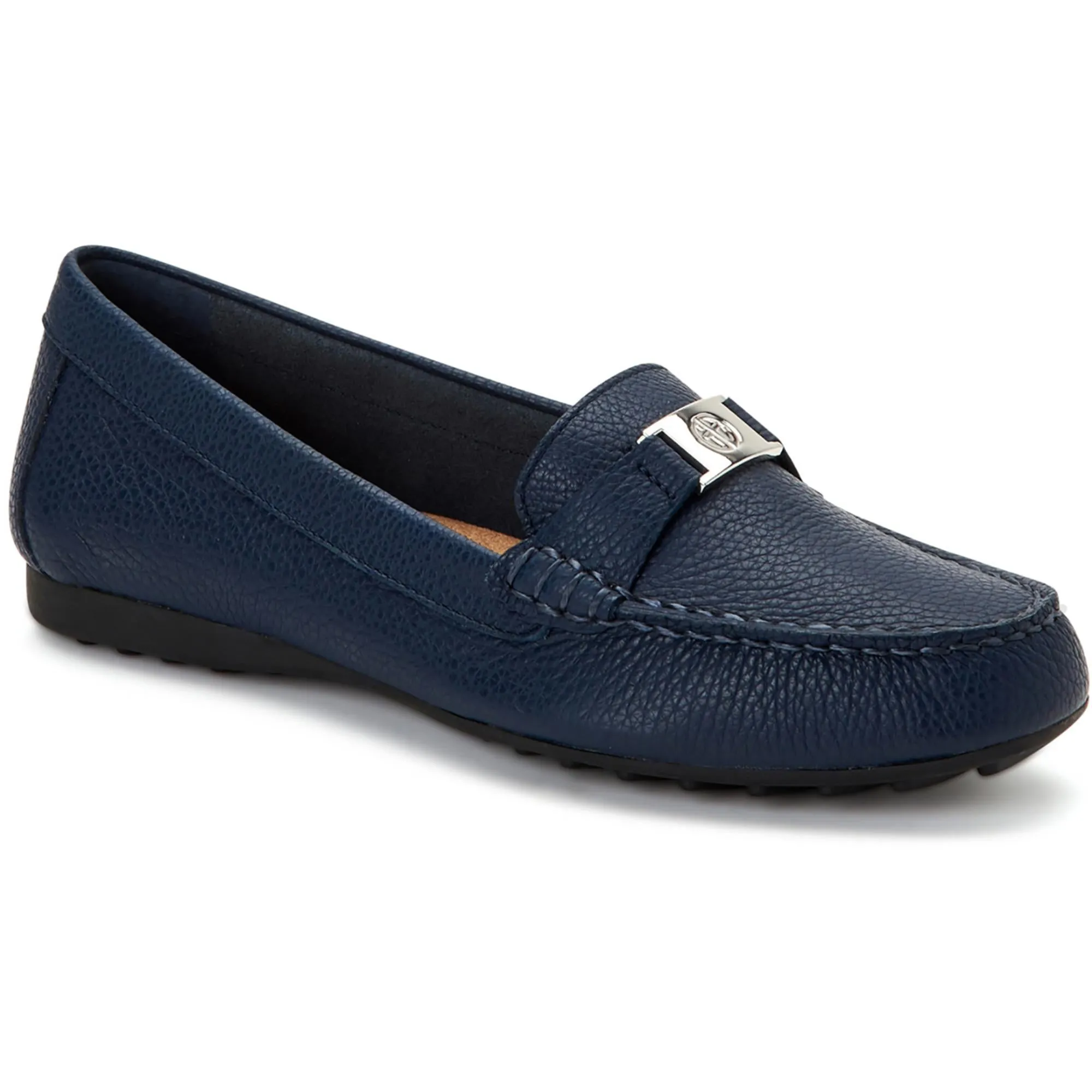 Womens Leather Flat Loafers