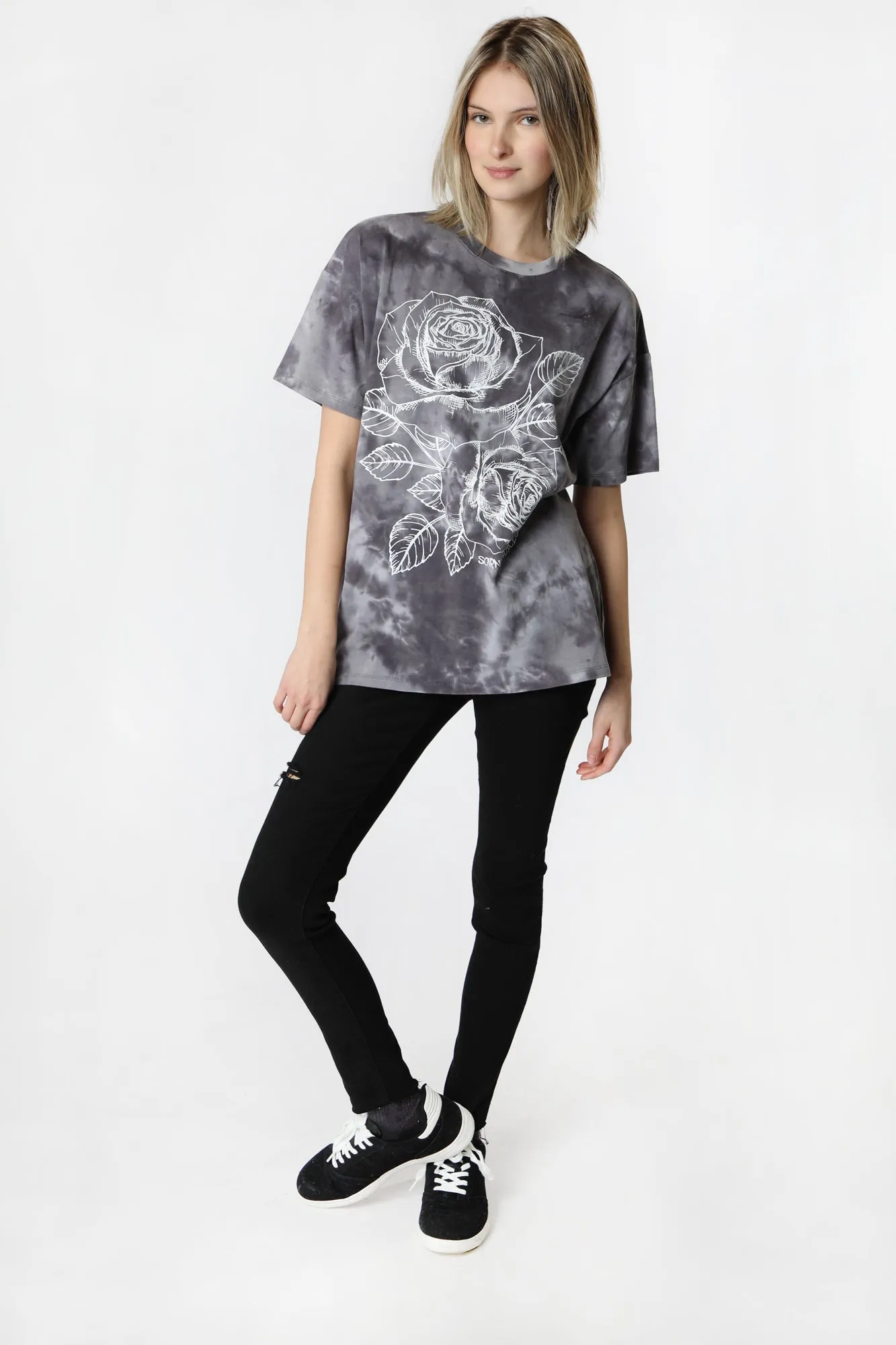 Womens Sovrn Voices Oversized Tie-Dye T-Shirt